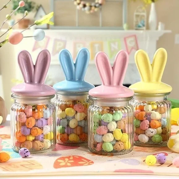 Easter Glass Jars canisters - Picture 1 of 3